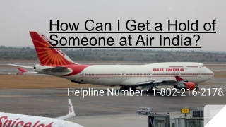 How can I Get a Hold of Someone at Air India
