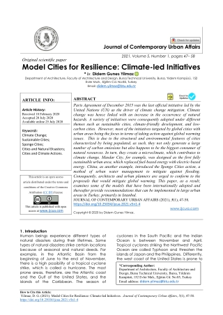 Model Cities for Resilience: Climate-led Initiatives