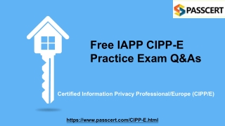 Download 2022 Free IAPP CIPP-E Practice Exam Dumps