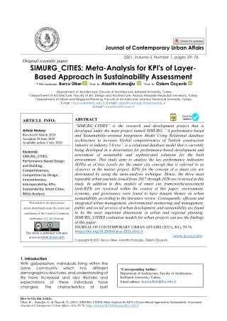SIMURG_CITIES: Meta-Analysis for KPI's of LayerBased Approach in Sustainability