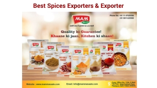 Best Spices Exporters & Exporter