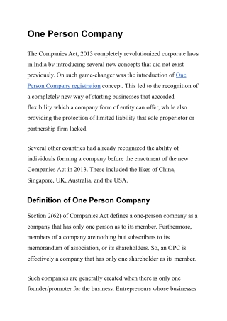 One Person Company (1)