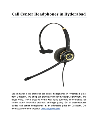 Call Center Headphones in Hyderabad