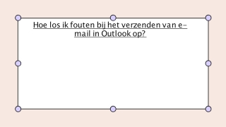 Hoe los ik fouten bij het verzenden van e-mail in Outlook op