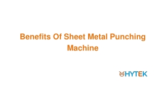 Importance of Sheet Metal Punching Machine