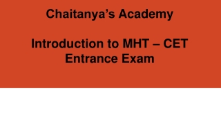 Introduction to MHT – CET Entrance Exam