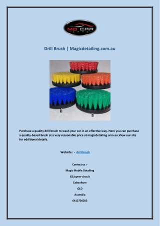 Drill Brush | Magicdetailing.com.au