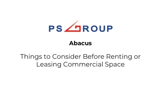 Abacus- Things to Consider Before Renting or Leasing Commercial Space