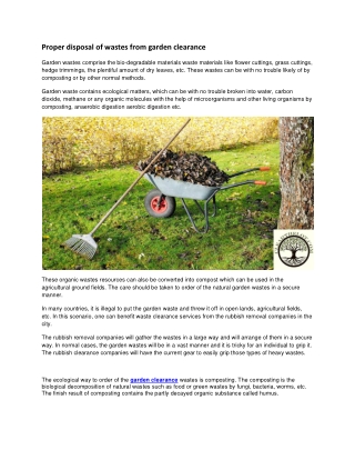Proper Disposal of Wastes From Garden-converted