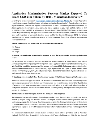 Application Modernization Services Market Expected To Reach USD 24.8 Billion
