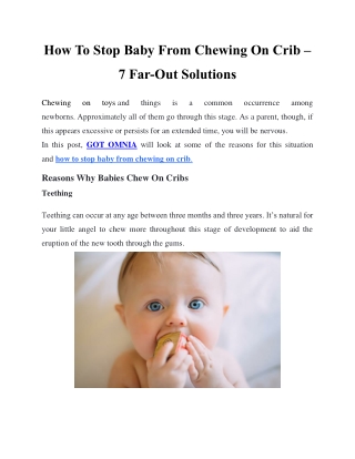 How To Stop Baby From Chewing On Crib – 7 Far-Out Solutions