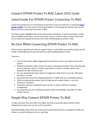 Connect EPSON Printer To MAC Latest 2022 Guide-converted