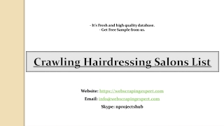 Crawling Hairdressing Salons List