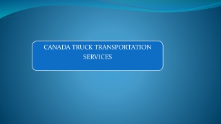 Truck Transportation Services