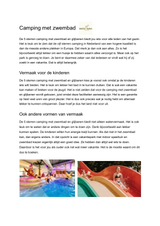 Camping met zwembad