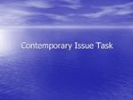 Contemporary Issue Task