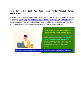 How Can I Get Cash App Free Money Code Without Human Verification?