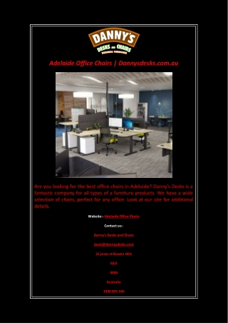 Adelaide Office Chairs | Dannysdesks.com.au