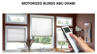 MOTORIZED BLINDS ABU DHABI