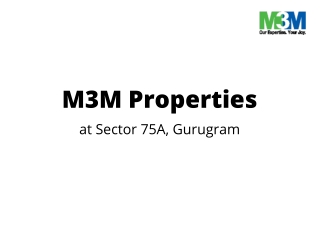 M3M Sector 75 Gurgaon - PDF