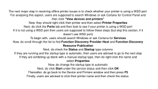 printer offline fix