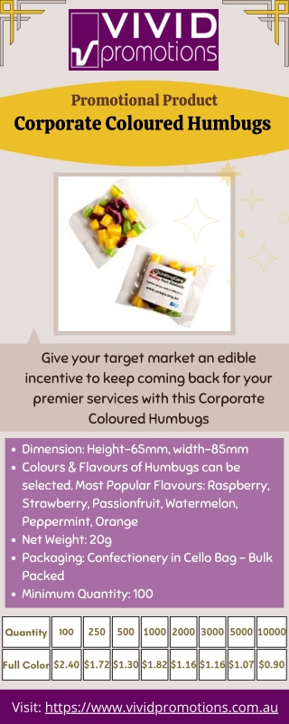 Edible Incentive - Promotional Corporate Coloured Humbugs