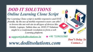 Best Readymade Learning Clone System - DOD IT SOLUTIONS