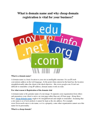 What is domain name and why cheap domain registration is vital for your business