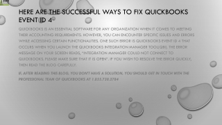 A quick fix guide for QuickBooks Event ID 4 issue