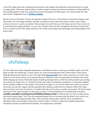 Chilisleep - Home - Facebook