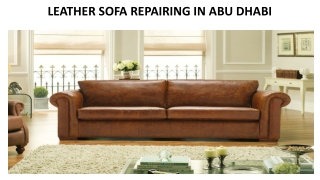 LEATHER SOFA REPAIRING IN ABU DHABI