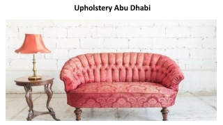 Upholstery Abu Dhabi