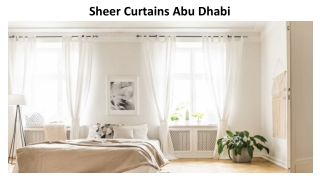 Sheer Curtains Abu Dhabi