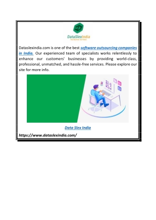 Software Outsourcing Companies In India  Dataslexindia.com