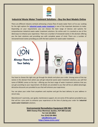 Industrial Waste Water Treatment Solutions – Buy the Best Models Online