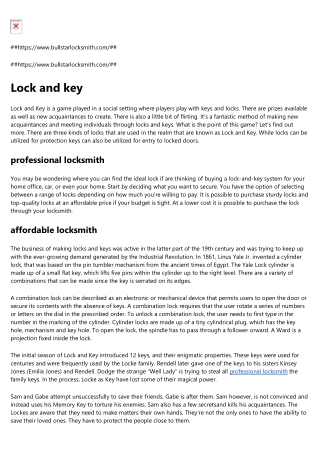 professional locksmith