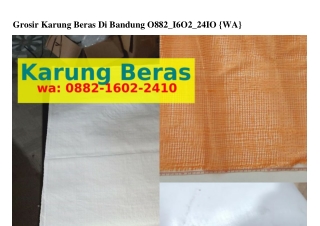 Grosir Karung Beras Di Bandung Ö882·lϬÖ2·2ㄐlÖ[WhatsApp]