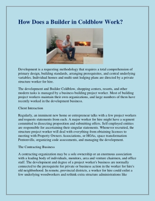 Get The Best Refurbishments in Coldblow.