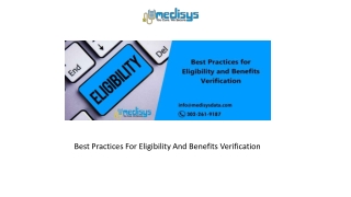 Best Practices For Eligibility And Benefits Verification