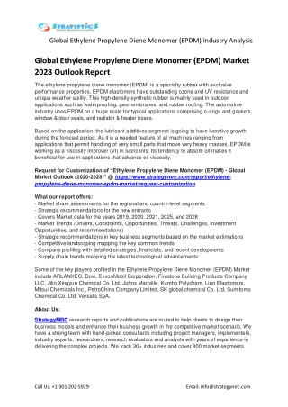 2028 Ethylene Propylene Diene Monomer (EPDM) Market Country & Regional Analysis