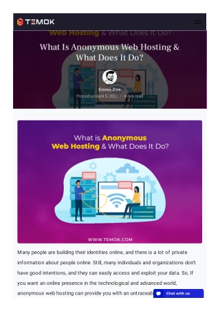 What Is Anonymous Web Hosting & What Does It Do