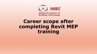 Career scope after completing Revit MEP training