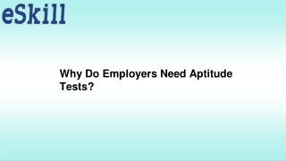 Why Do Employers Need Aptitude Tests