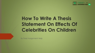 How To Write A Thesis Statement On Effects