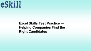 Excel Skills Test Practice — Helping Companies Find the Right Candidates