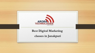 Best Digital Marketing classes in Janakpuri