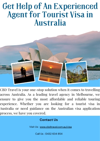 Get Help of An Experienced Agent for Tourist Visa in Australia