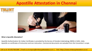 Know All About Apostille Attestation in Chennai