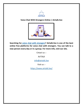 Voice Chat With Strangers Online | Airtalk.live