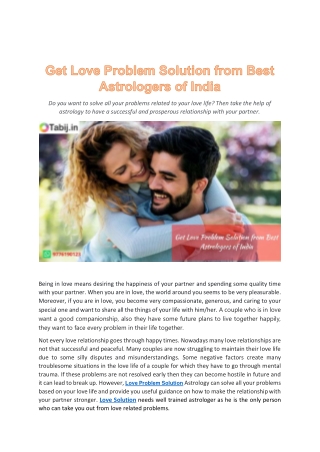 Get Love Problem Solution from Best Astrologers of India-converted